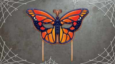  So by making
 this butterfly, - Halloween Cookie Challenge