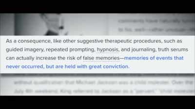 So, by today, by 2000s, Psychology Today and other journals - Square One: Michael Jackson