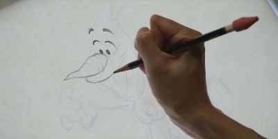 So you can just draw a nice
big curve for his smile. - Sketchbook
