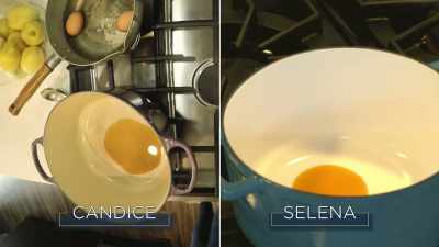 So you can take the onion and dump - Selena + Chef