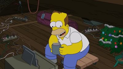 So cozy. Ooh, cheese! - The Simpsons