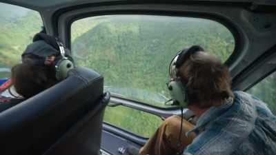 So we did a scout flight
in the helicopter. - Edge of the Earth