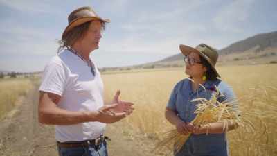 So, you end up
with a grain that's produced
using less water, - What Am I Eating? With Zooey Deschanel