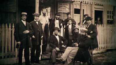 So first he has set the stage - Abraham Lincoln