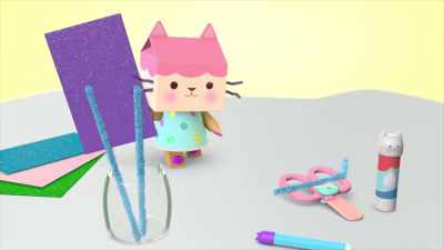So, fold your paper in half - Gabby's Dollhouse