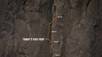 So they go up
to Tommy's high point, - The Dawn Wall