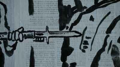 So they got me with the bayonet - A Revolution on Canvas