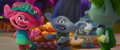 -So great to finally meet you.
-[grunts] - Trolls Band Together