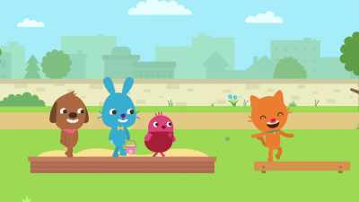 So you have to jump from place to place
without touching the ground. - Sago Mini Friends