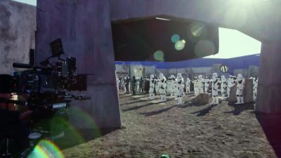 So, here we are in a train yard in Los Angeles. - Disney Gallery / Star Wars: The Mandalorian