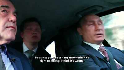 So, he's saying that
he should not have
whistle-blown, - The Putin Interviews