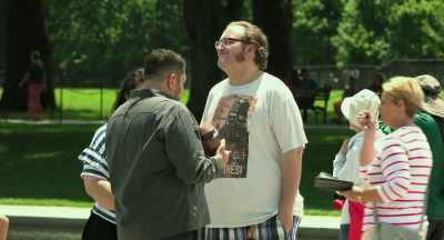 So to honor his last wish,
we now dump Dumps' ashes, - Impractical Jokers: The Movie