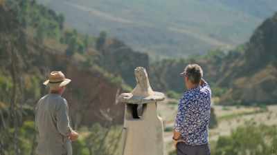- So, how far is it, Chris, - Write Around the World with Richard E Grant
