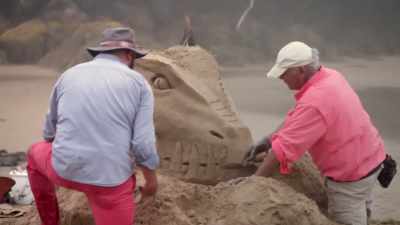 So, I had all this mound
pounded up here - Race Against The Tide