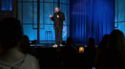 So I go to get my phone
to get another flight, - Nate Bargatze: The Greatest Average American
