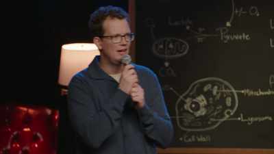 So I got cancer.
(audience laughing) - Hank Green: Pissing Out Cancer