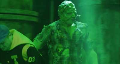 ♪ So I kick, kick, kick,
kick, kicked your ass ♪ - The Toxic Avenger: The Musical