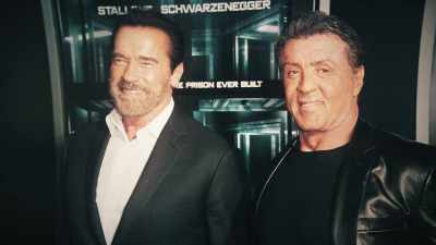 - So, I pay no attention
to this stuff. - Arnold & Sly: Rivals, Friends, Icons