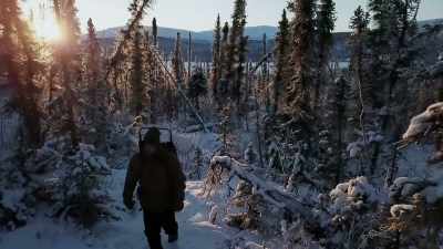 So I'’m following my trail,
checking out my traps. - Life Below Zero: Next Generation