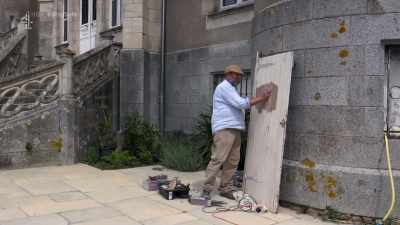 So I said, you brush it down,
you strip it, you sand it. - Escape to the Chateau: Make Do & Mend