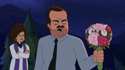 So I started the ceremony
on the way over, - Grimsburg
