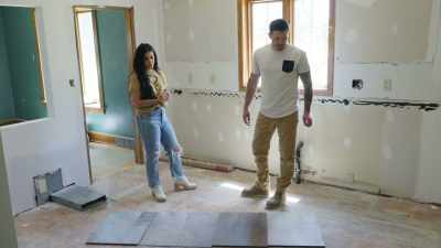 So I thought that
vinyl tile would be
a great option for them. - Down Home Fab