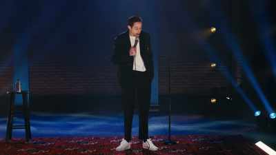 So... I was walking, uh, into his office,
just trying to feel better and whatever, - Pete Davidson: Alive from New York