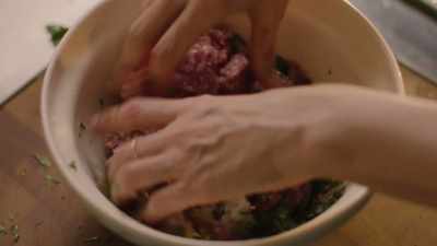 So, I want to mix everything
together well but with a light hand. - Nigella: At My Table