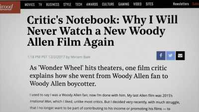 So I wrote an article
in the "Hollywood Reporter" - Allen v. Farrow