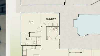 So, I'd like to use that space
for another bathroom
for guests and pool goers. - Why the Heck Did I Buy This House?