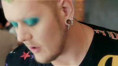 So I'm gonna use string
just to map out my model's face - Glow Up: Britain's Next Make-Up Star