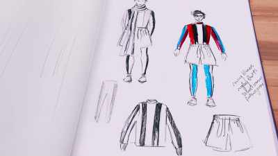 So I'm making
a long-sleeved, striped jersey - Next in Fashion