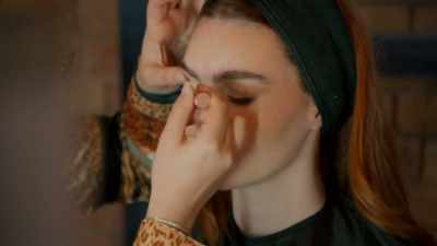 So, I'm pulling her lashes outwards - Glow Up: Britain's Next Make-Up Star