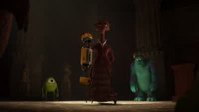 I'm so sorryIt was an accidentWhat ThisMy one souvenir from a lifetime of ScaringAccidents happen don't theyThe important thing is no one got hurtYou're taking this remarkably well - Monsters University