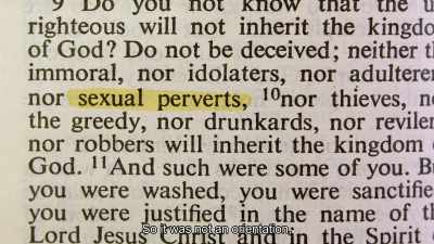 So it was not an orientation,
what is in the Bible is a behavior. - 1946: The Mistranslation That Shifted Culture