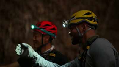 So, it's like there's a cave
that goes around back there, - Welcome to Earth