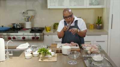 So just try to cut through that little wedge - Selena + Chef