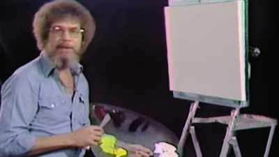 So, let's do it.
Let's paint a picture, right here. - Bob Ross: Happy Accidents, Betrayal & Greed