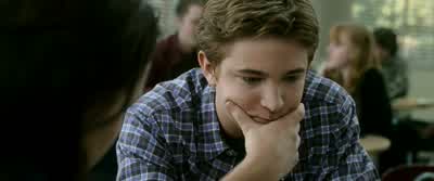 So listen now that you're talkingand eating again which you knowyou've got to get that protein in thereI was just wondering if you wanted to go see a movie with meYeah Sure Yeah I doCoolLet me see we could check outLove Spelled Backwards Is LoveYou know - The Twilight Saga: New Moon