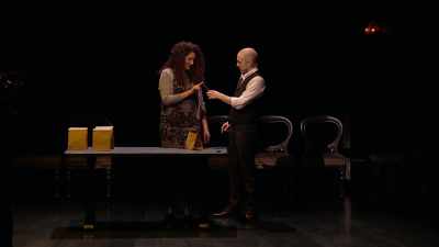 So, look, a solid eight-inch nail.
If you touch the end of that, - Derren Brown: Miracle
