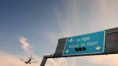 So he made his flight,
and I made his room into a rec room. - Back on the Strip