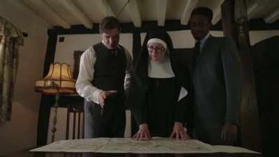  So he makes sure that the
 conductor stamps his ticket, - Sister Boniface Mysteries