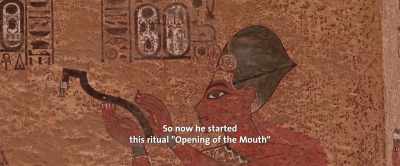 So now, he started this
ritual Opening of the Mouth. - Tutankhamun: Allies & Enemies