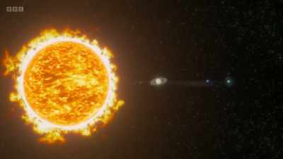 So, our neighbouring planet, Mars,
orbits the sun at an average - Secrets of Size: Atoms to Supergalaxies