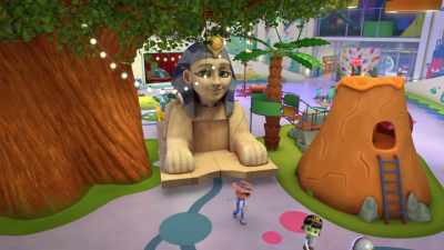 So over there is Ida the Knight.
She's super brave and friendly. - Ridley Jones