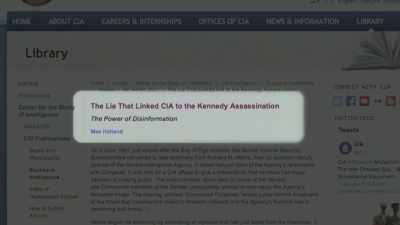 So people have turned that into
the fact that I work for the cia. - The Assassination & Mrs. Paine