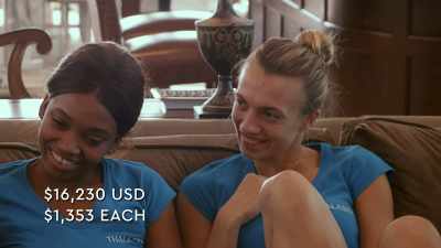 So, per person,
that was $1,353 U.S. dollars. - Below Deck Down Under