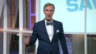 So, please, welcome San Francisco Giants
All-Star Hunter Pence. - Bill Nye Saves the World