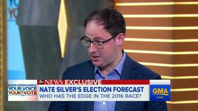 So, right now, we have...
Hillary's about a 75% - Death of a Nation