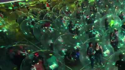 So we see how quickly
we can blow them up. - The Flaming Lips Space Bubble Film